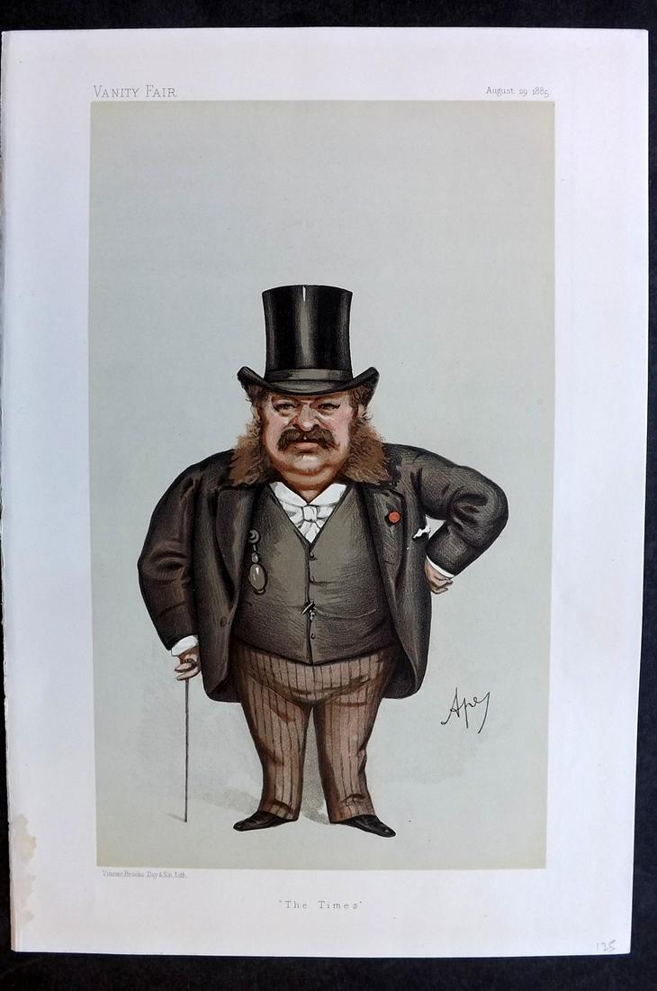 Vanity Fair Print 1885 Mr. Opfer of Blowitz, Newspapermen (1 of 1)