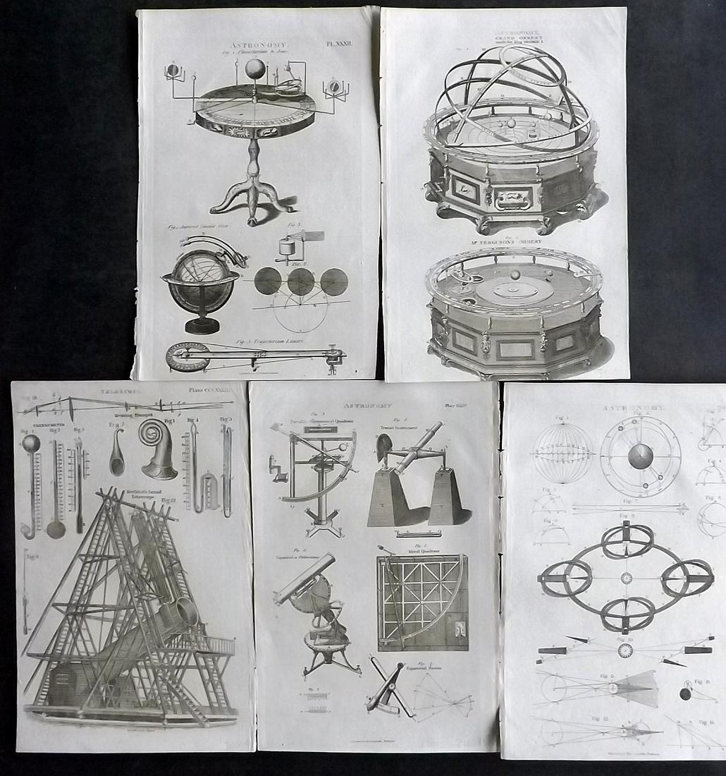 Encyclopaedia Perthensis 1816 Lot of 5 Prints Astronomy (1 of 2)