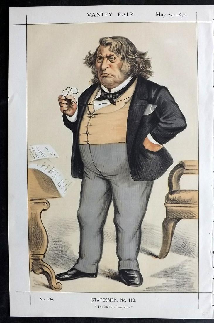 Vanity Fair Print 1872 Charles Sumner, American (1 of 1)