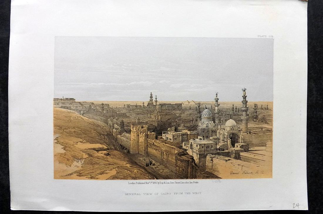 Roberts, David 1856 Print. General View of Cairo 226 (1 of 2)