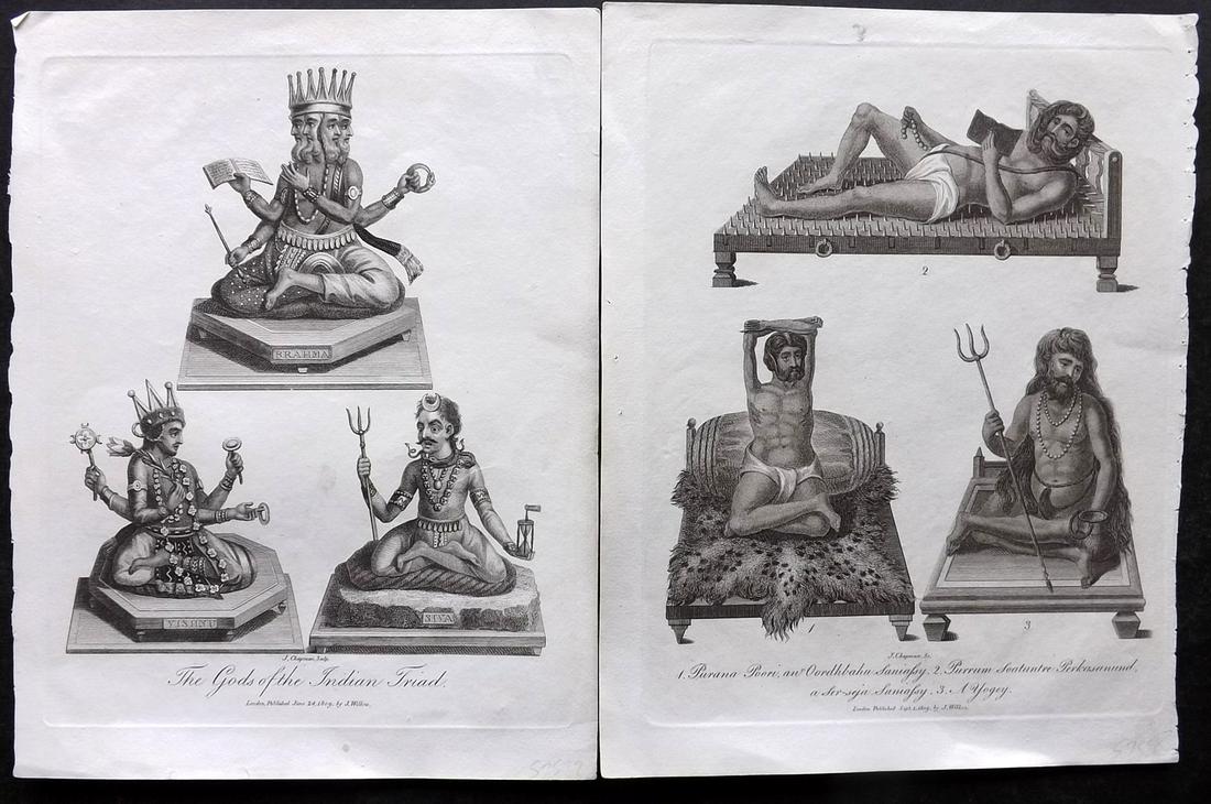 Wilkes, John 1809 Pair of Prints. India Natives & Gods (1 of 2)