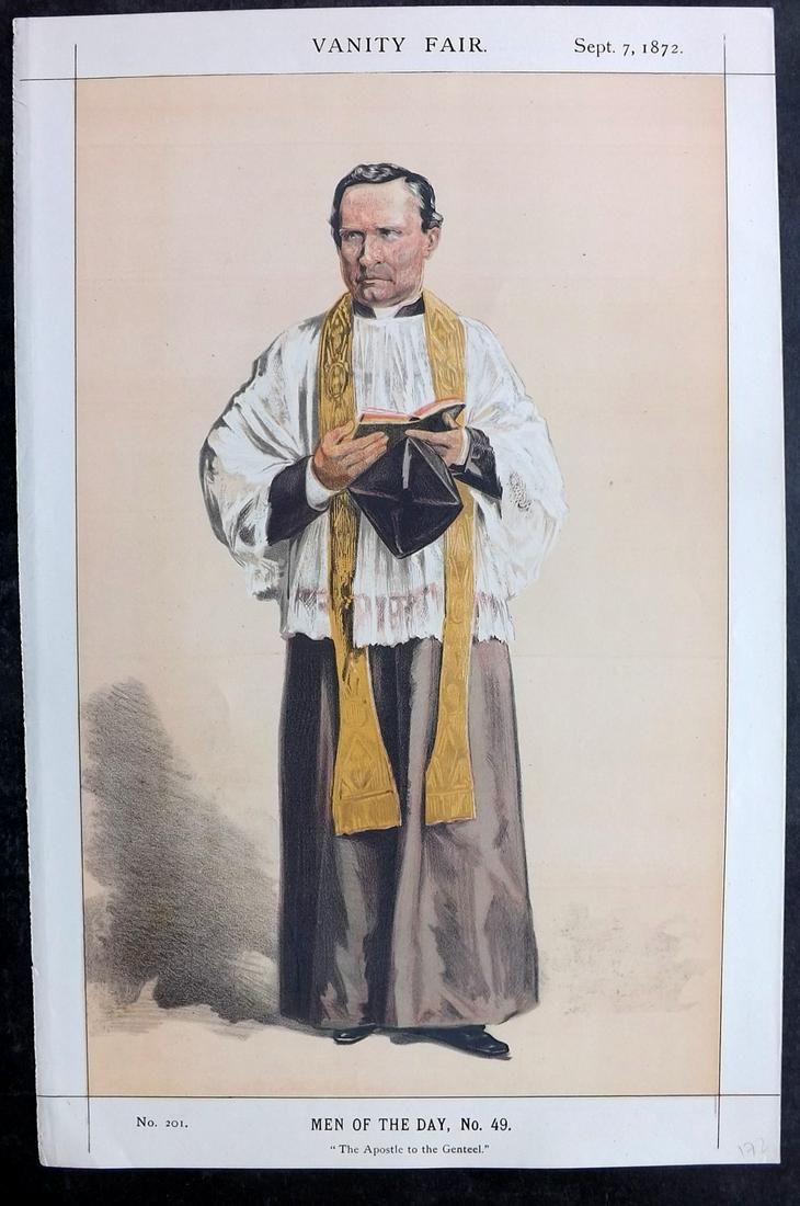 Vanity Fair Print 1872 Thomas John Capel, Clergy (1 of 1)