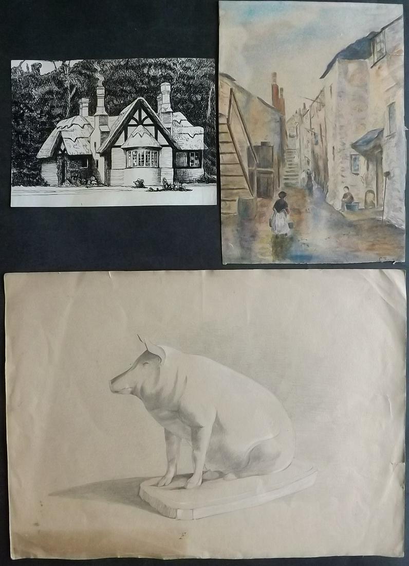 Original Victorian Art 19th Cent. Mixed Lot of 3. British (1 of 2)