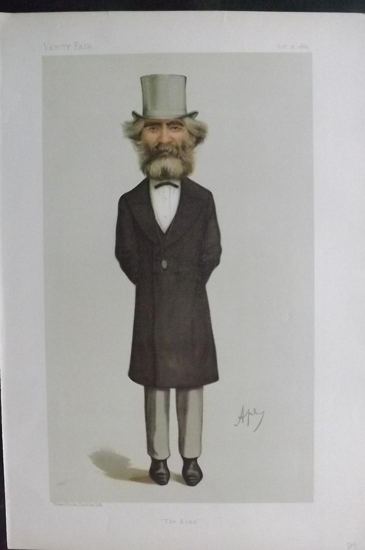 Vanity Fair Print 1885 John Passmore Edwards (1 of 1)