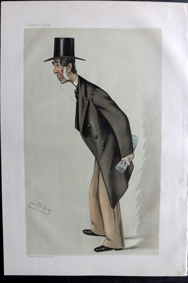 Vanity Fair Print 1883 John Hinde Palmer: Chromolithograph Published 1869-1914, London for "Vanity Fair" Paper Size: 15 x 10 inch (38 x 25cm) Approx. Good Condition