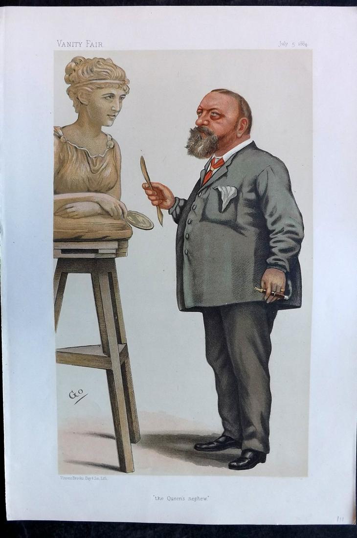 Vanity Fair Print 1884 Count Gleichen, Artist (1 of 1)