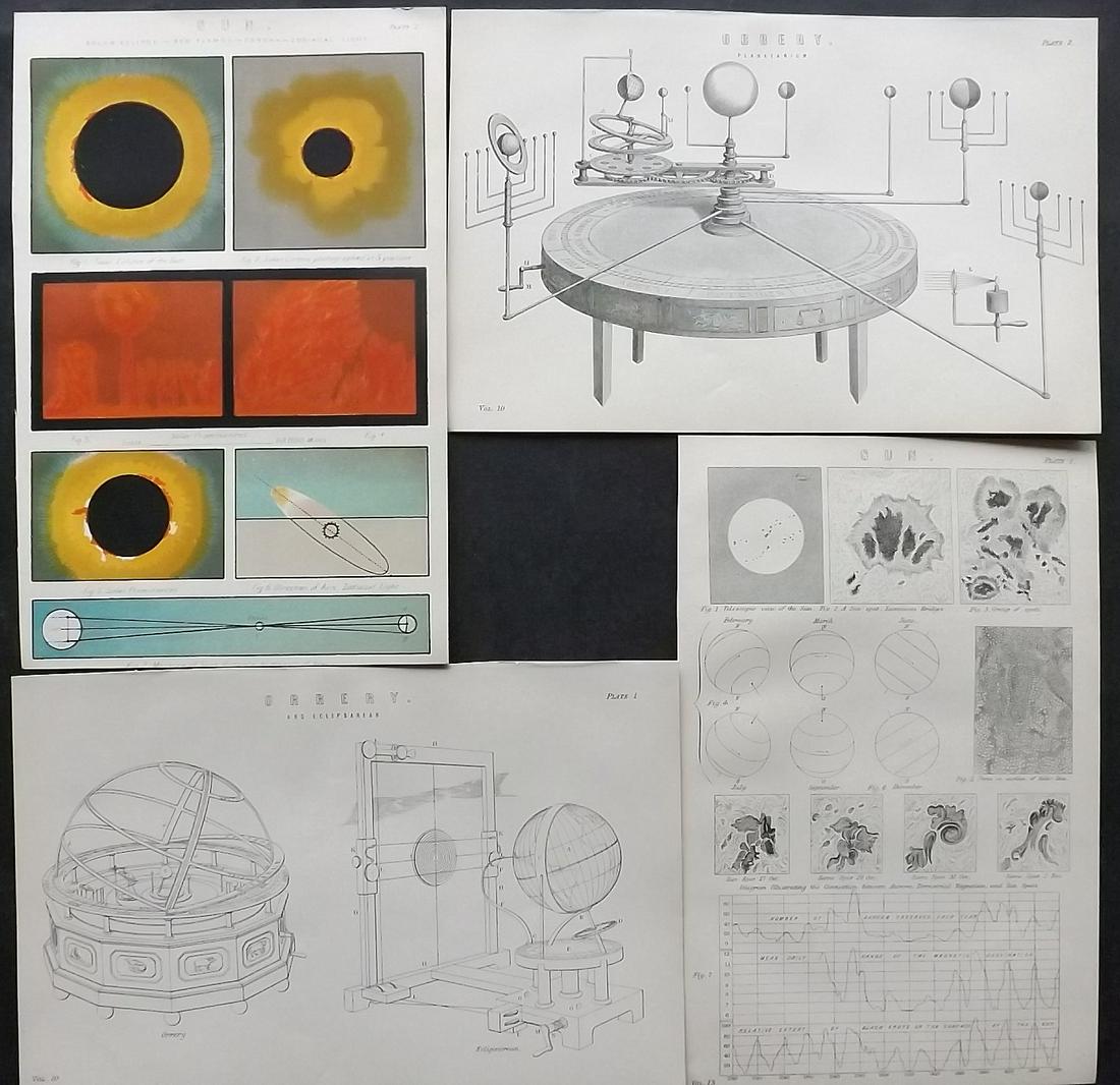 National Encyclopedia 1891 Lot of 4 Astronomy Prints (1 of 2)