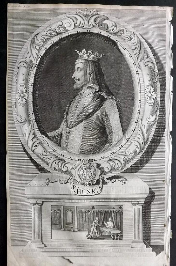 Rapin de Thoyras, Paul C1740 Folio Portrait. King Henry IV (1 of 2)