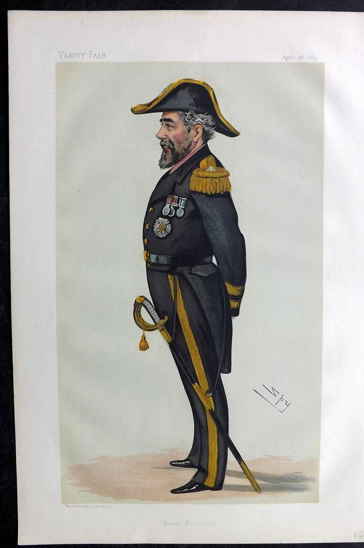 Vanity Fair Print 1883 Anthony Hiley-Hoskins, Naval (1 of 1)