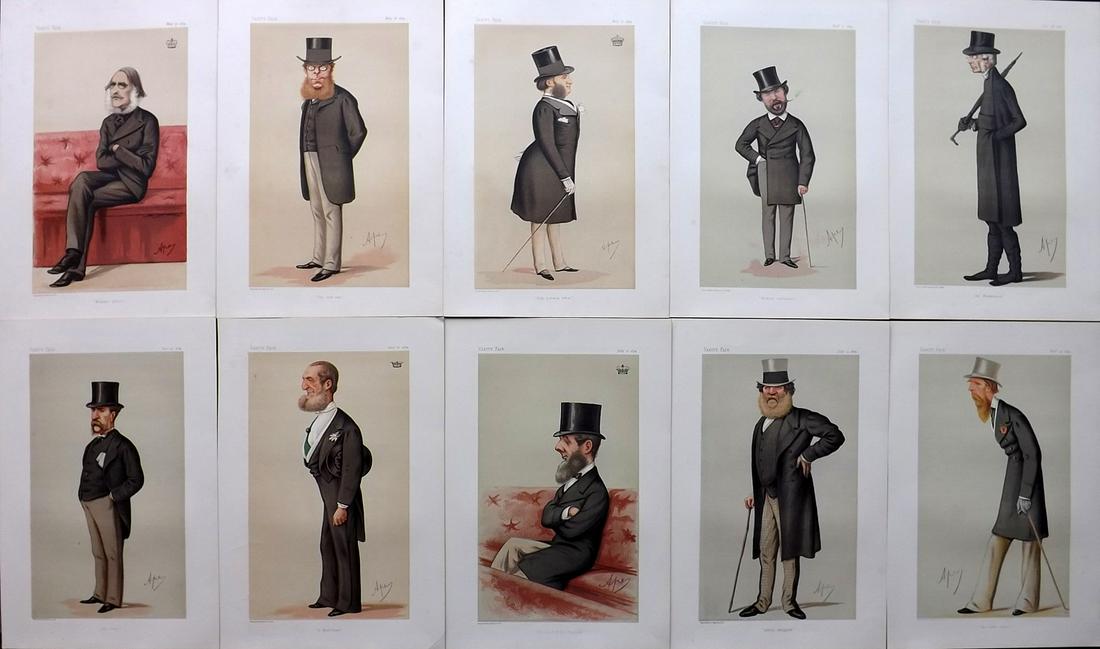 Vanity Fair Prints 1874 Lot of 10 Prints (1 of 6)