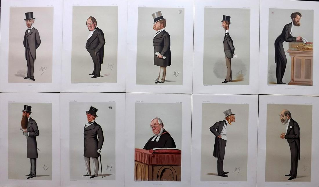 Vanity Fair Prints 1874 Lot of 10 Prints (1 of 6)