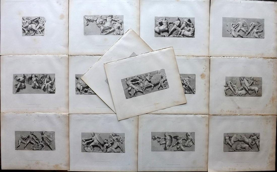 British Museum Ancient Marbles 1818 Lot of 14 Folio Ancient Marbles (1 of 8)