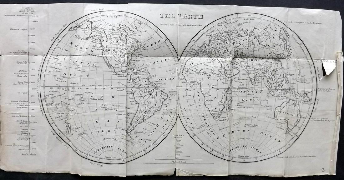 Blair, David 1832 World Hemisphere Map (1 of 2)