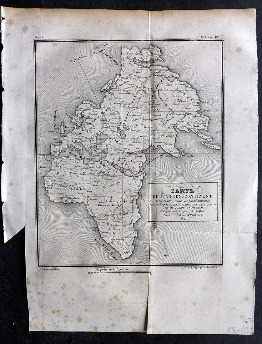 Buffon & Vaugondy 1830 Map of the Old World (1 of 2)