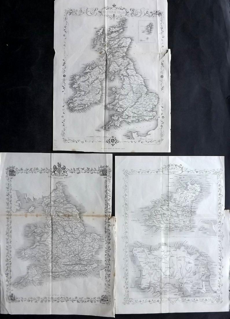 Rapkin, John 1860 Lot of 3 British Maps (1 of 2)
