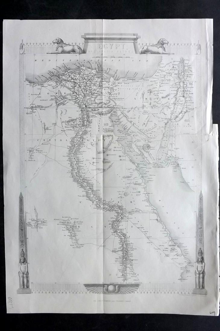 Rapkin, John 1860 Antique Map. Egypt (1 of 2)