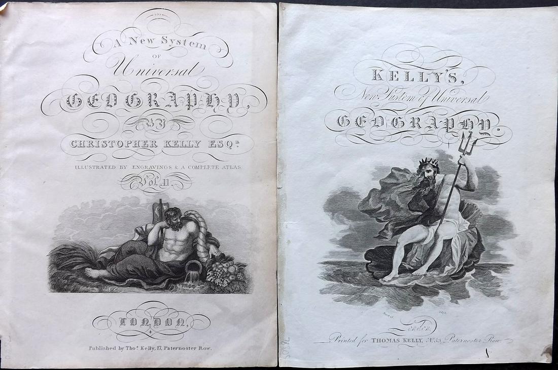 Kelly, Christopher 1836 Pair of Prints. Classical Engraved Title Pages (1 of 2)