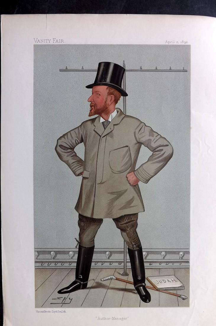 Vanity Fair Print 1892 Henry Arthur Jones, Turf Devotee (1 of 1)