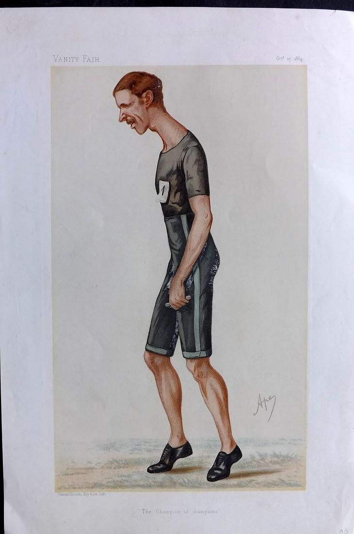 Vanity Fair Print 1884 Walter Goodall George, Athletics Track (1 of 1)