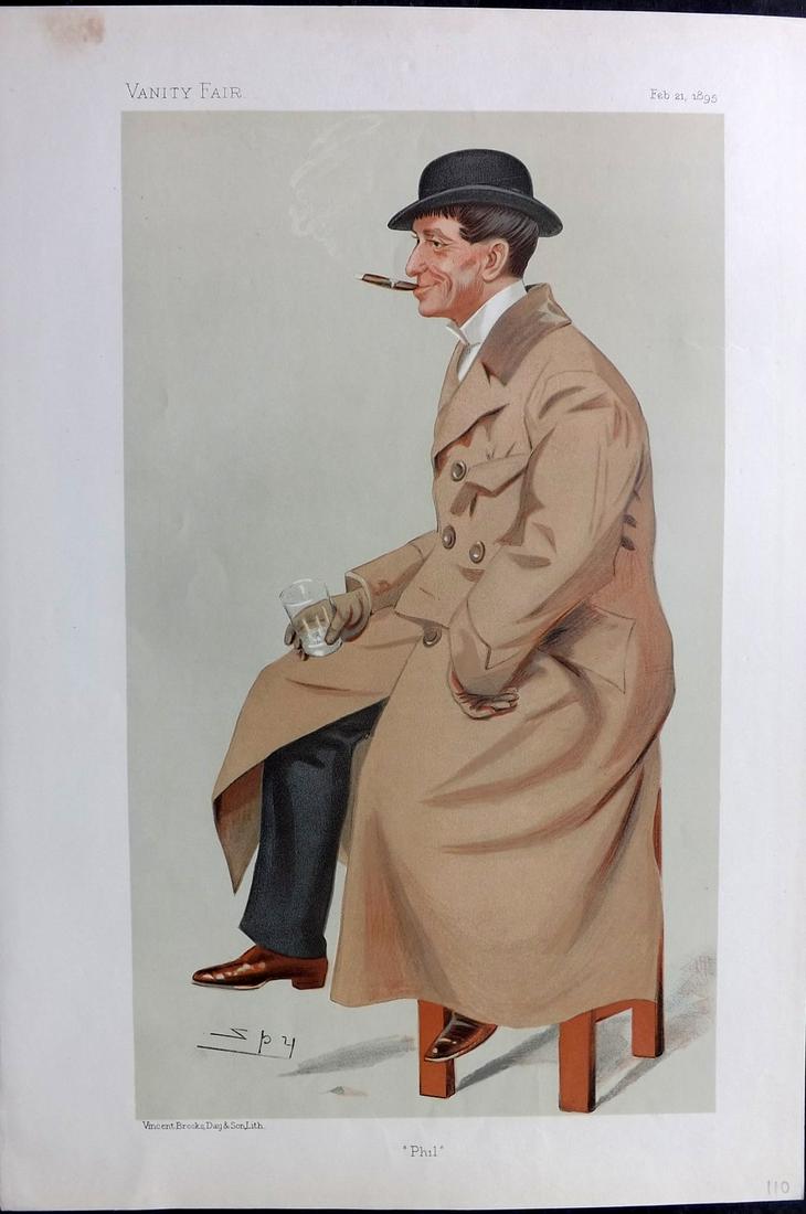 Vanity Fair Print 1895 Phil May, Artist (1 of 1)