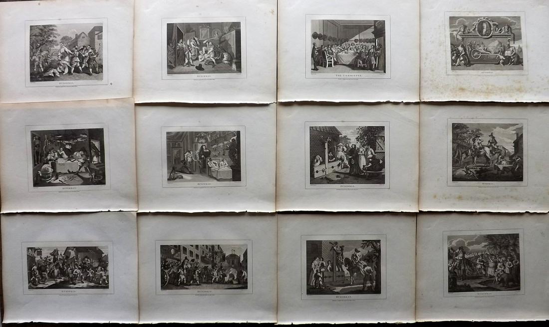 Hogarth, William 1813 Set of 12 Prints. Hudibras (1 of 2)