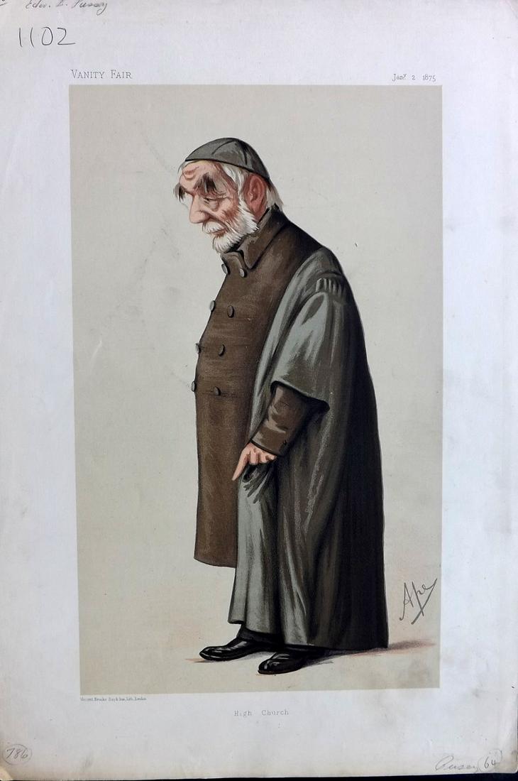 Vanity Fair Print 1875 Rev. Edward Bouverie Pusey (1 of 1)