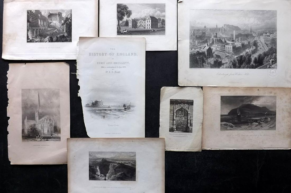 British Views 19th Cent. Lot of 8 Engravings (1 of 2)