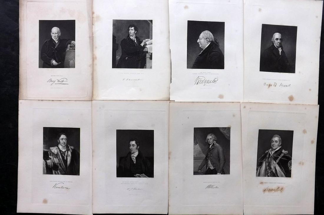 Fisher (Pub) C1840's Lot of 8 Steel Engraved Portraits (1 of 2)