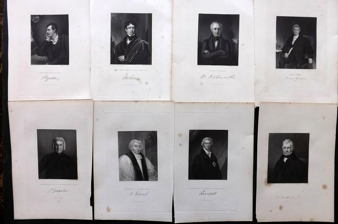 Fisher (Pub) C1840's Lot of 8 Steel Engraved Portraits (1 of 2)