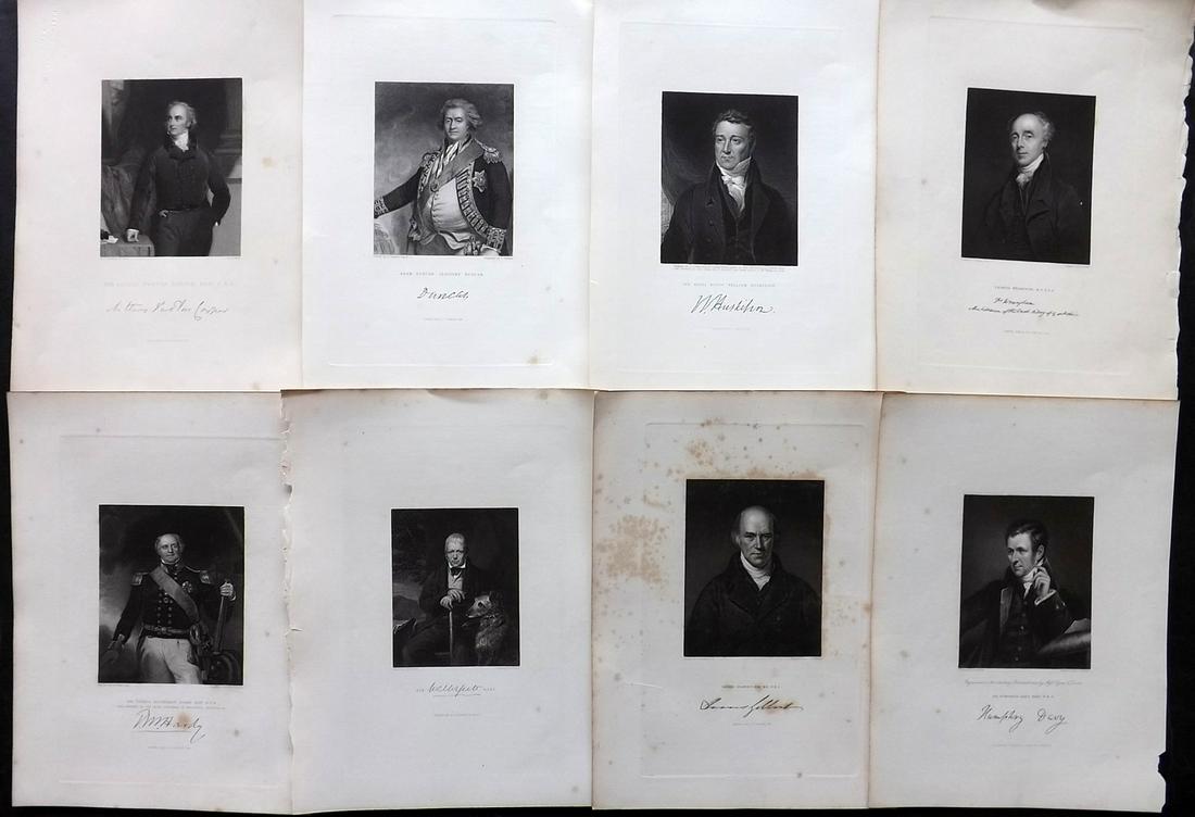 Fisher (Pub) C1840's Lot of 8 Steel Engraved Portraits (1 of 2)