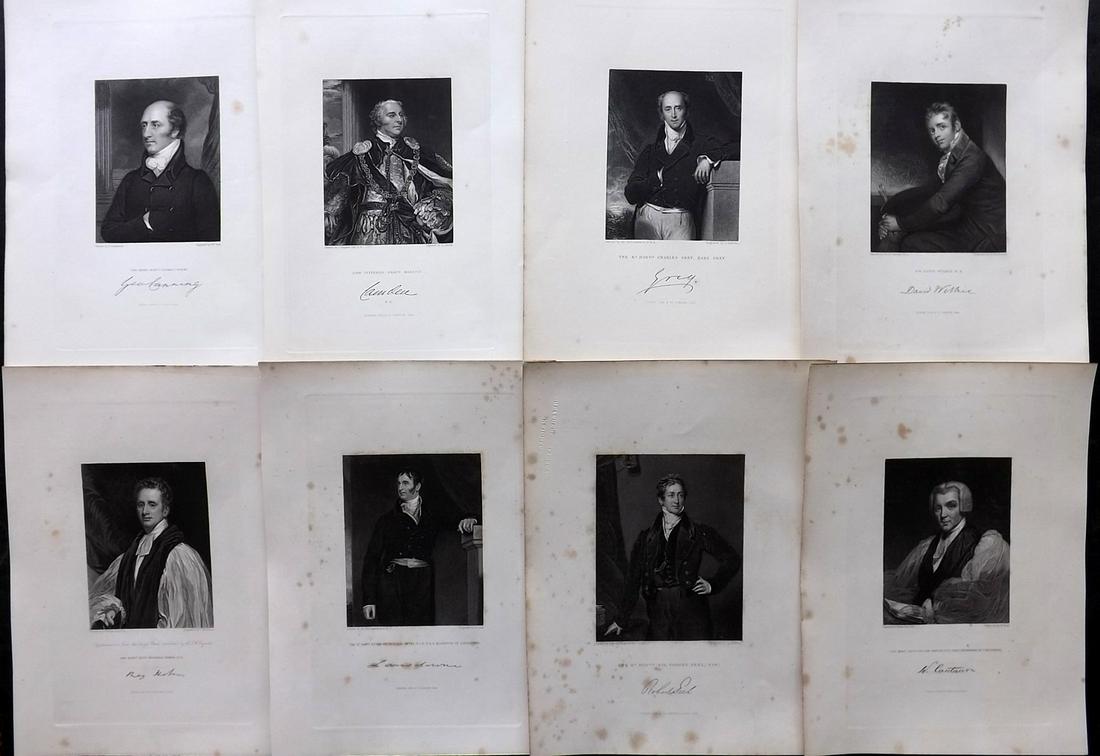 Fisher (Pub) C1840's Lot of 8 Steel Engraved Portraits (1 of 2)