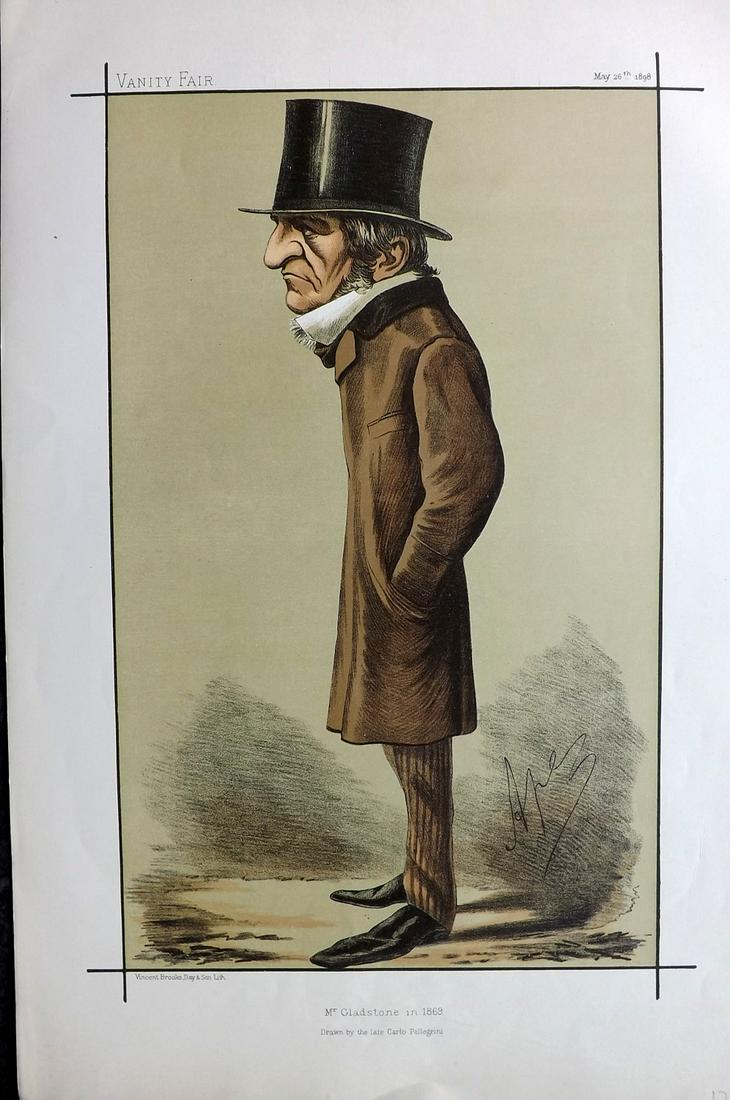 Vanity Fair Print 1898 William Gladstone, Prime Minister (1 of 1)