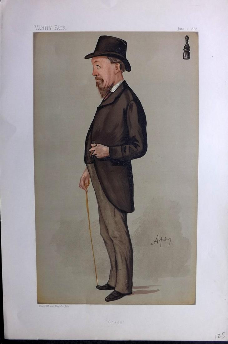 Vanity Fair Print 1888 J. H. Blackburne, Chess (1 of 1)