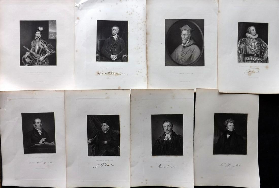Fisher (Pub) C1840's Lot of 8 Steel Engraved Portraits (1 of 2)