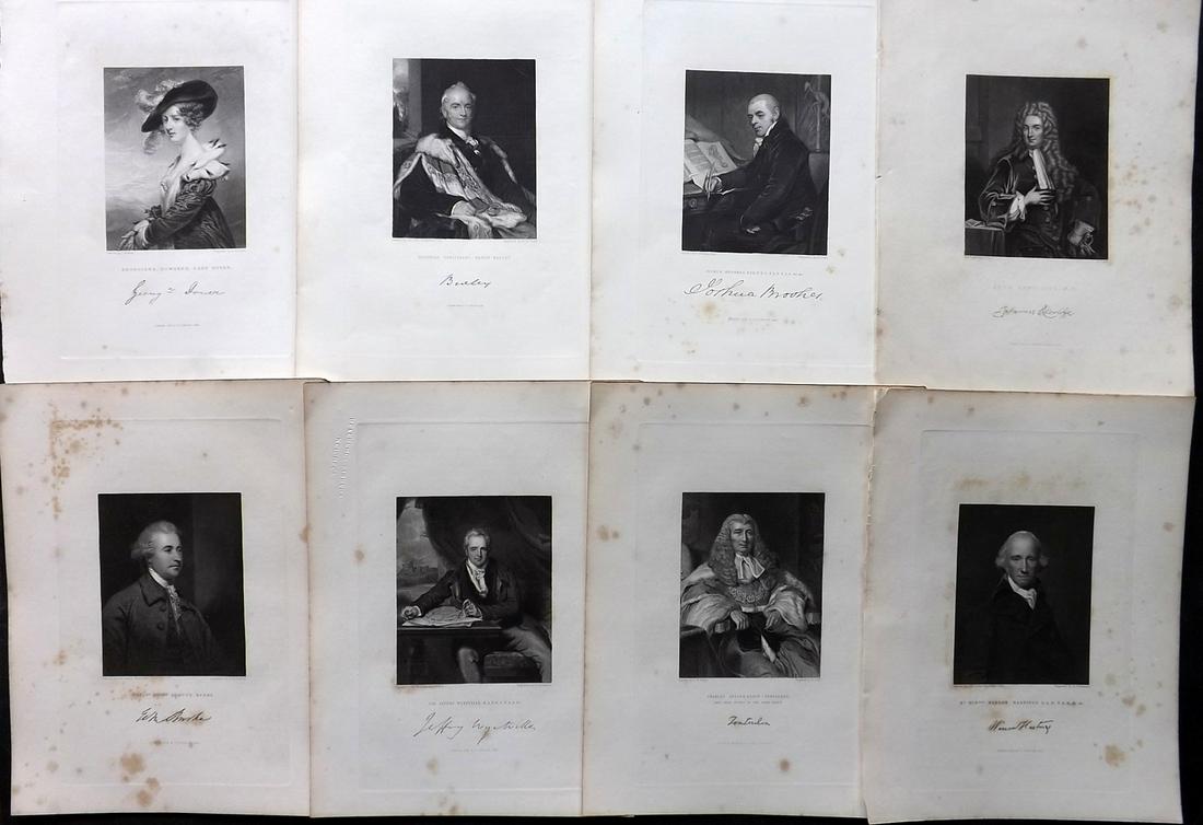 Fisher (Pub) C1840's Lot of 8 Steel Engraved Portraits (1 of 2)