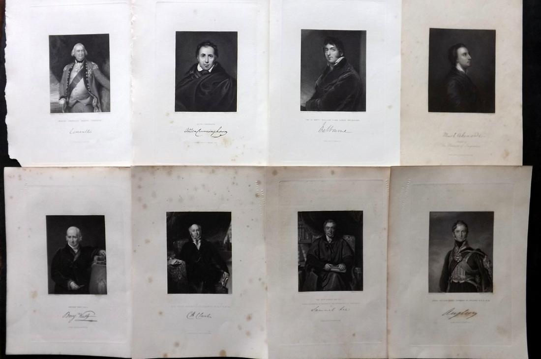 Fisher (Pub) C1840's Lot of 8 Steel Engraved Portraits (1 of 2)