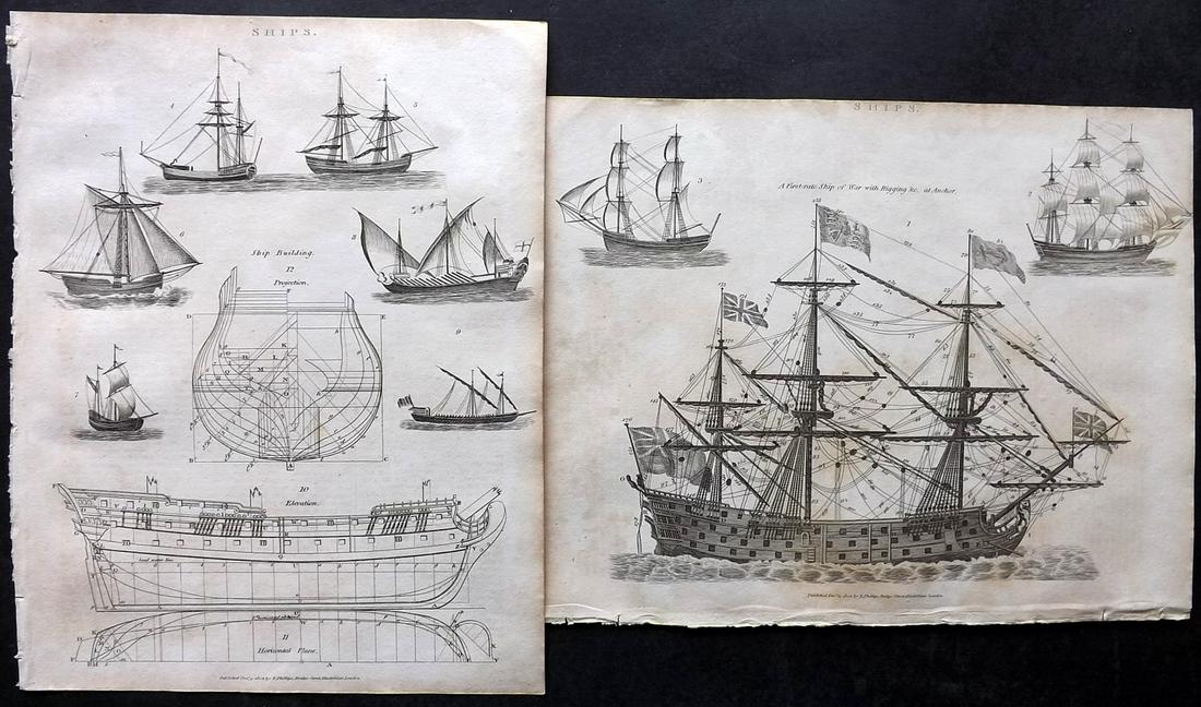 Gregory, G. 1806 Pair of Antique Ship Prints (1 of 2)