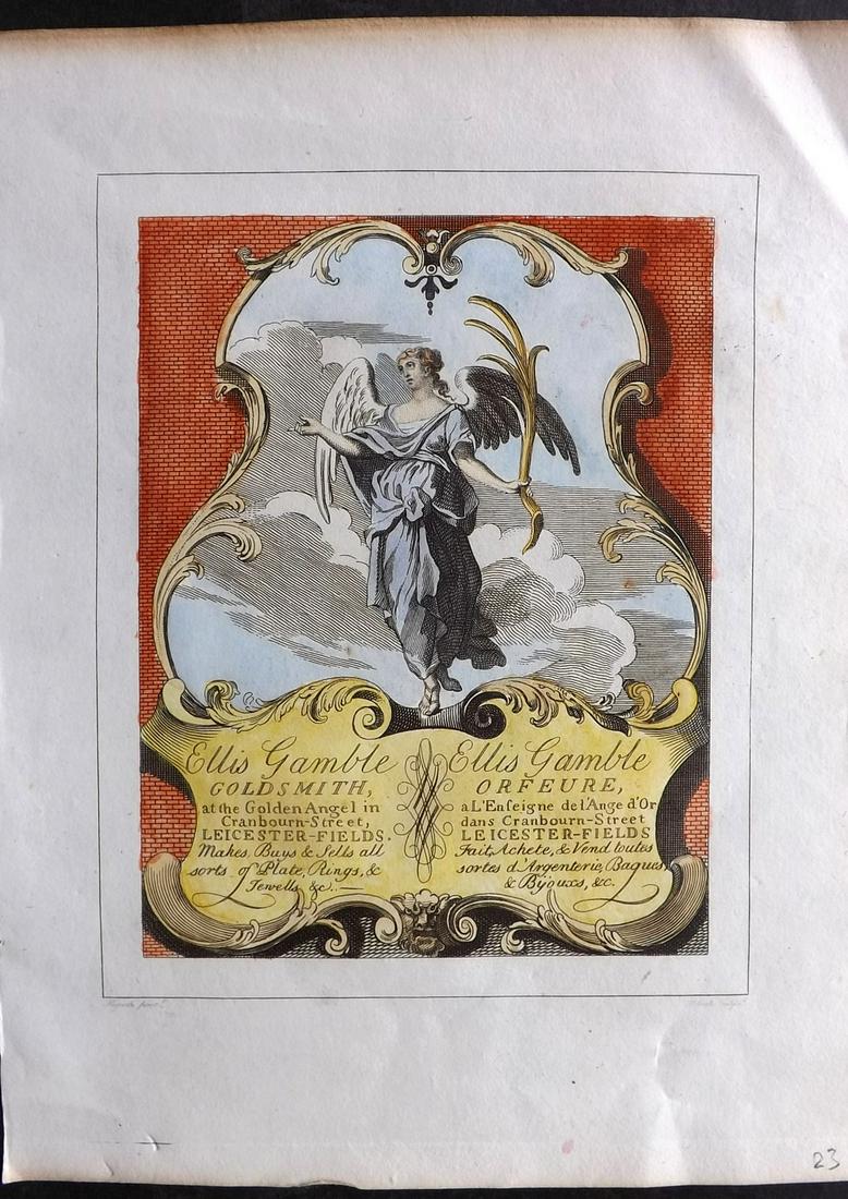 Hogarth, William 1813 Hand Col Print. Ellis Gamble Goldsmith (1 of 2)