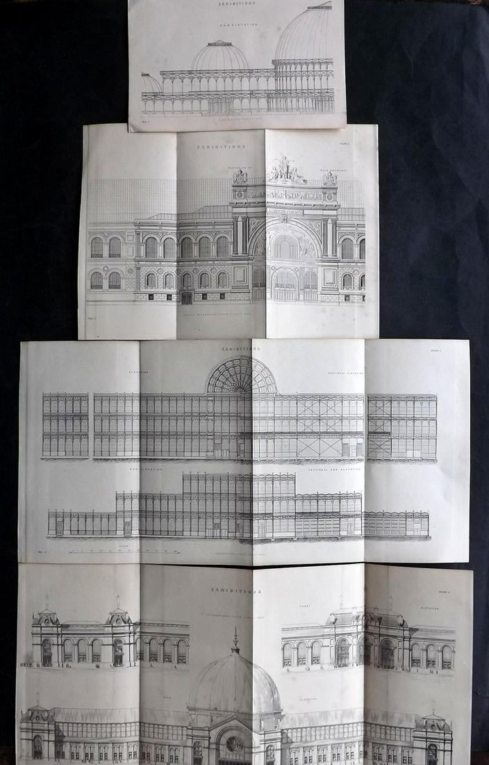 National Encyclopedia 1891 Lot of 4 Prints. Exhibitions (1 of 2)