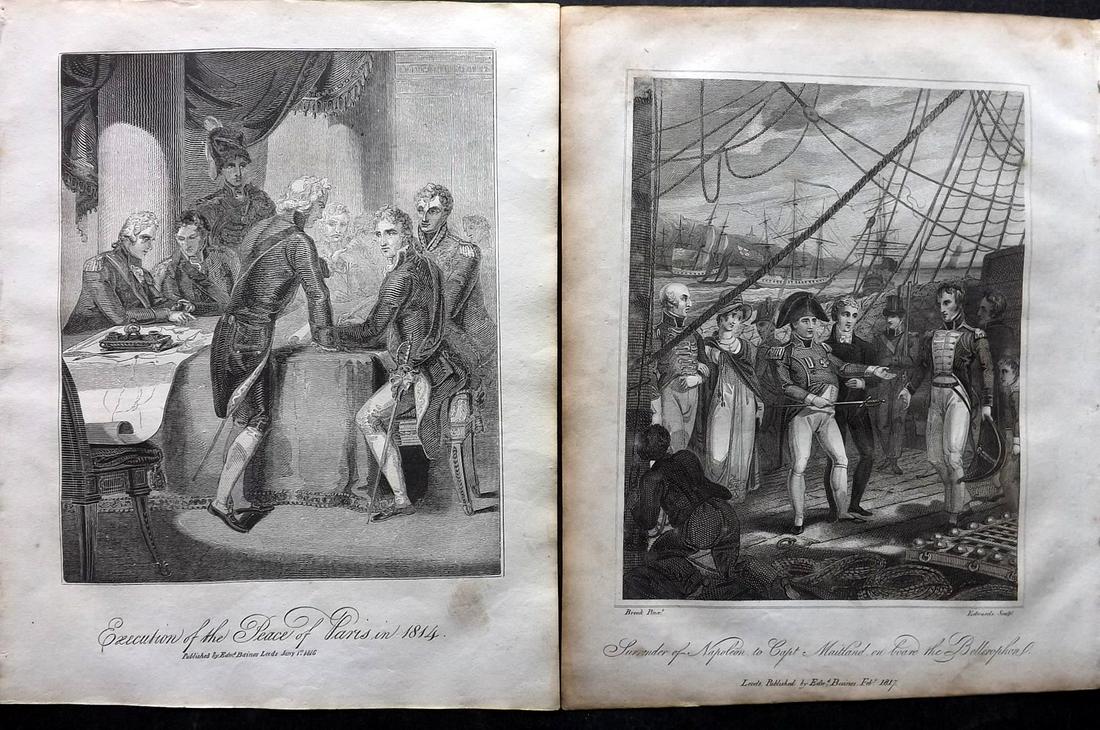 Baines, Edward 1817 Pair of Military & Naval Prints (1 of 2)
