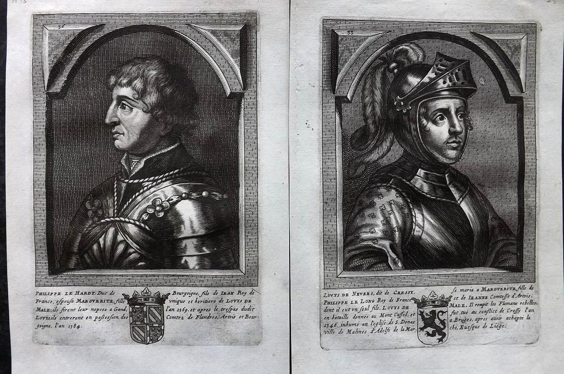 Ehinger & Sfondrati 1695 Pair of Antique Portrait Prints (1 of 2)