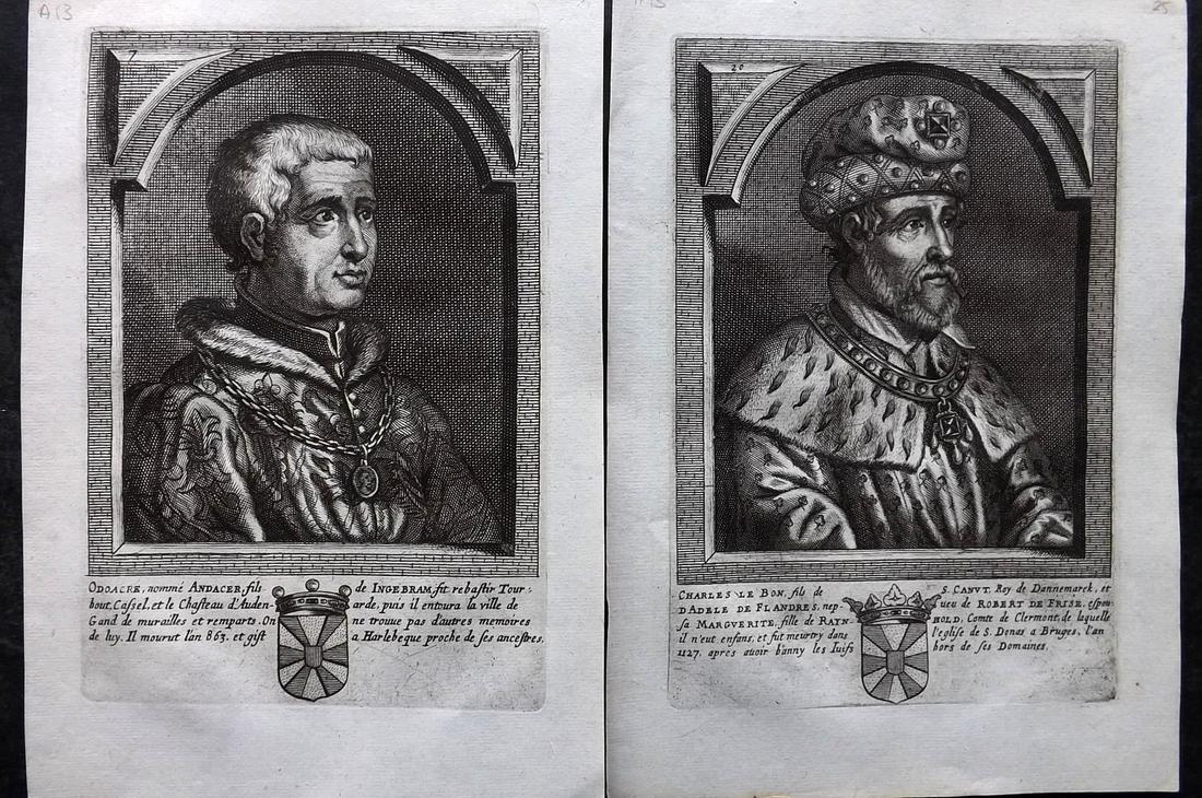 Ehinger & Sfondrati 1695 Pair of Antique Portrait Prints (1 of 2)