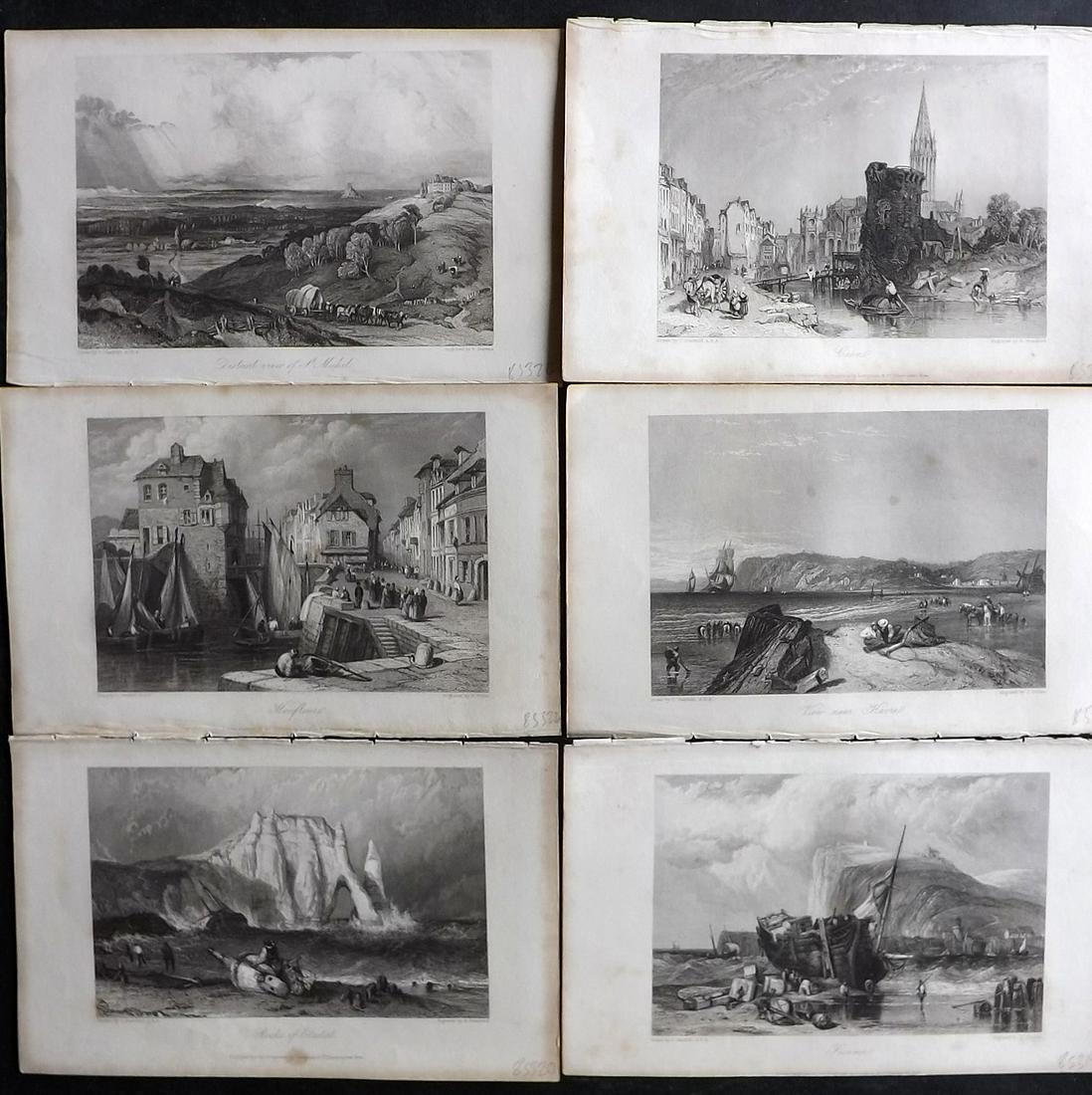 Stanfield, Clarkson 1834 Lot of 6 Views of France (1 of 2)