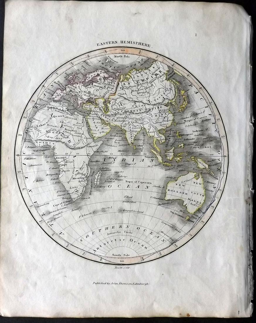 Thomson, John (Pub) 1825 Map. Eastern Hemisphere (1 of 2)
