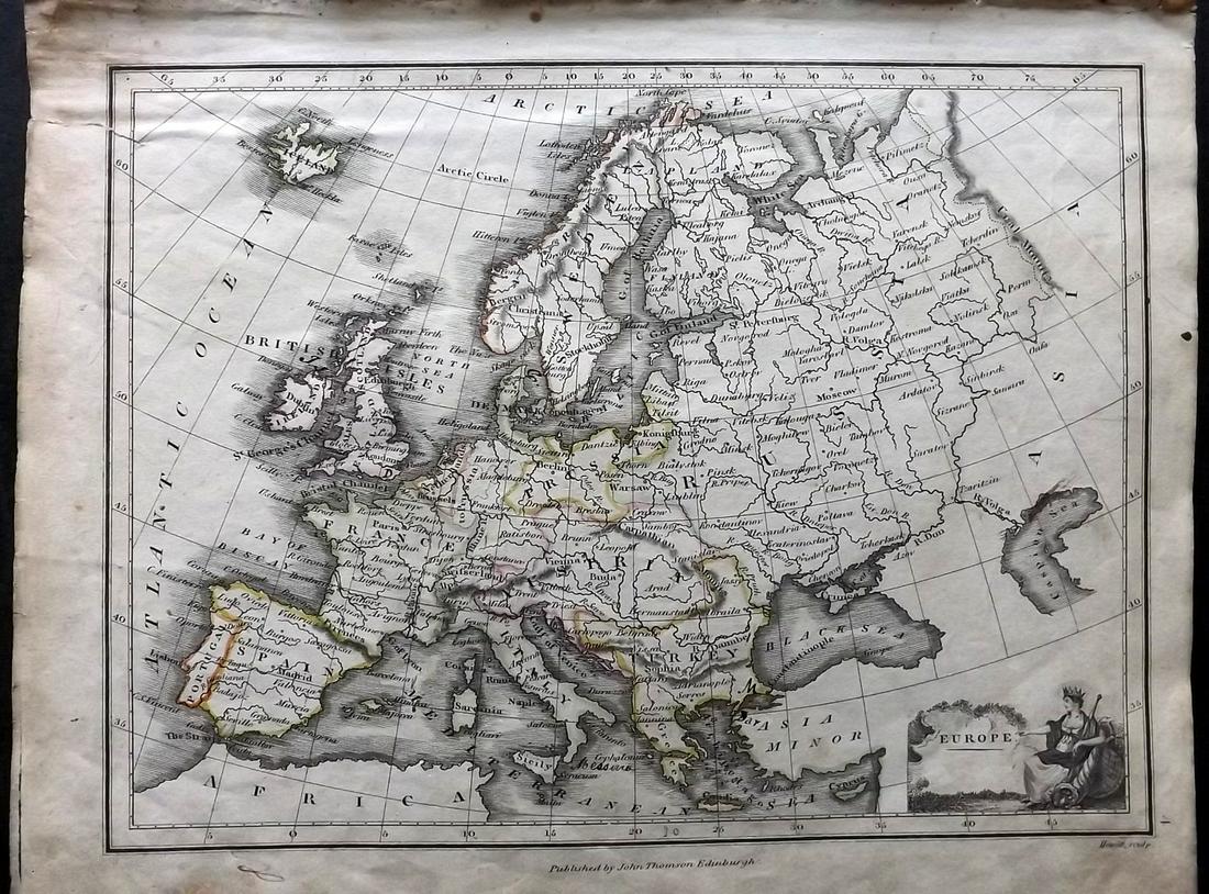 Thomson, John (Pub) 1825 Map. Europe (1 of 2)