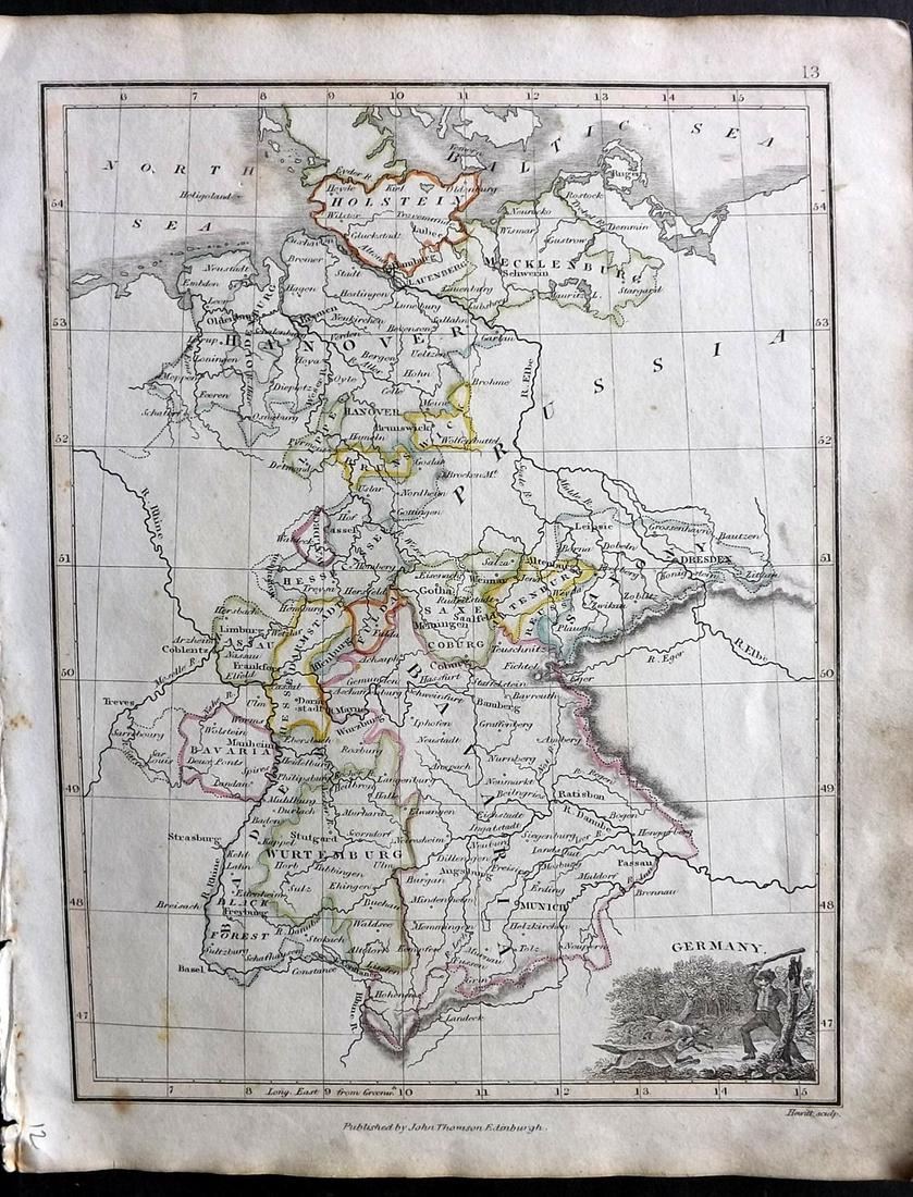 Thomson, John (Pub) 1825 Map. Germany (1 of 2)