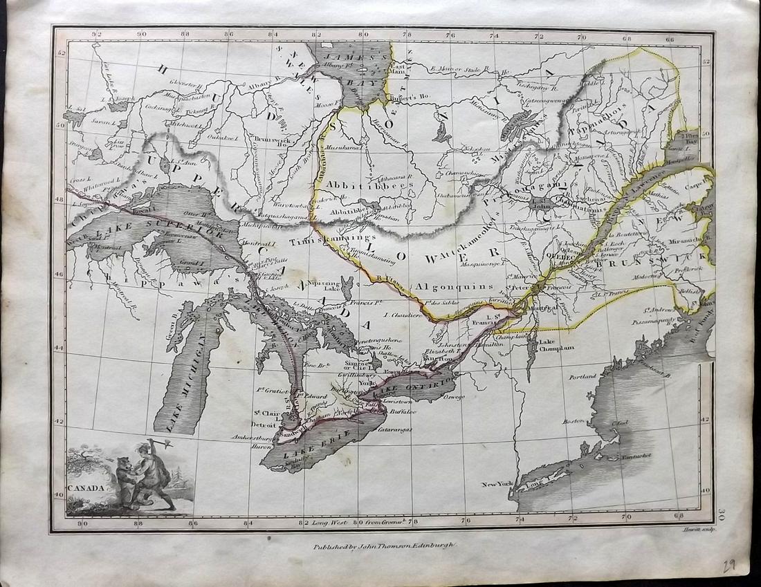 Thomson, John (Pub) 1825 Map. Canada (1 of 2)
