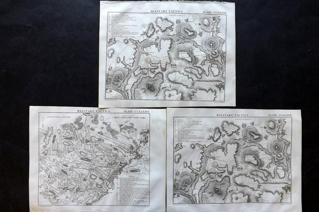 Brewster, David 1830 Lot of 3 Military Battle Plans (1 of 2)