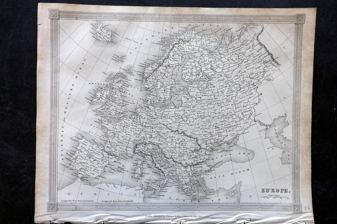 Barclay & Findlay 1834 Antique Map. Europe (1 of 2)