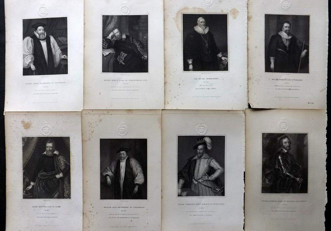 Knight, Charles 1830's Lot of 8 Steel Engraved Portraits (Library Stamps): Steel Engravings Published 1833-37 by Charles Knight & The SDUK, London for "The Gallery Of Portraits: With Memoirs" Paper Size: 10 x 7 inch (26 x 19cm) Approx. Discrete library blindstamp in top marg